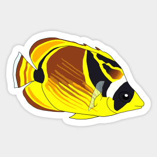 Kikakapu/Raccoon Butterflyfish Sticker